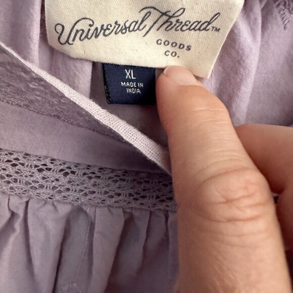 Universal Thread‎ Balloon Sleeve Eyelet Blouse  Size X-Large - Picture 3 of 6